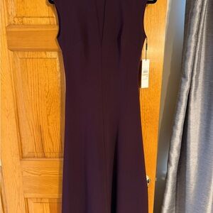 Calvin Klein Elegant Eggplant Midi Dress NEW with tags Size 2